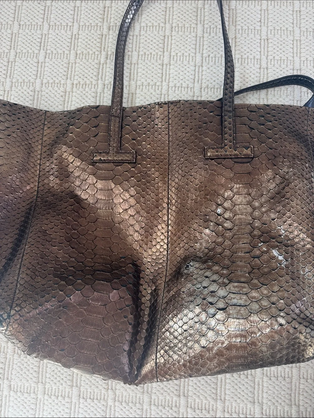 Tom Ford Metallic Snakeskin T Tote
